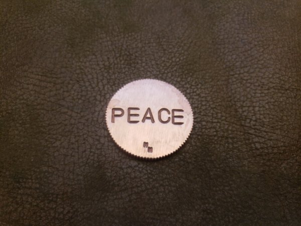 Handmade war / peace solid copper decision coin token