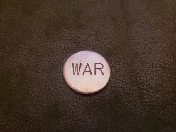 Handmade war / peace solid copper decision coin token