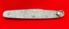 Vintage NEW YORK KNIFE CO #2897 Decorative Twist Ring Shadow Pen Pocket Knife c.1882-1931 **RARE**