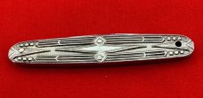 Vintage SMALL BROS INC GERMANY 3-Blade Shadow Pen Folding Pocket Knife - Sterling Silver - Intricate
