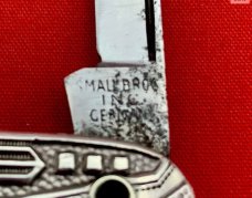 Vintage SMALL BROS INC GERMANY 3-Blade Shadow Pen Folding Pocket Knife - Sterling Silver - Intricate