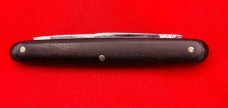  Vintage **RARE** AMERICAN SHEAR & KNIFE Equal End Shadow Pen Folding Pocket Knife c.1870-1914 Ebony