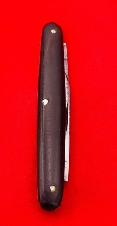  Vintage **RARE** AMERICAN SHEAR & KNIFE Equal End Shadow Pen Folding Pocket Knife c.1870-1914 Ebony