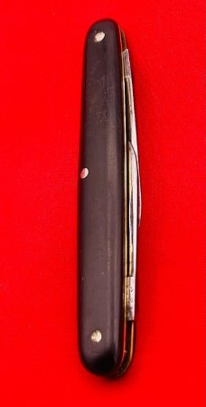  Vintage **RARE** AMERICAN SHEAR & KNIFE Equal End Shadow Pen Folding Pocket Knife c.1870-1914 Ebony