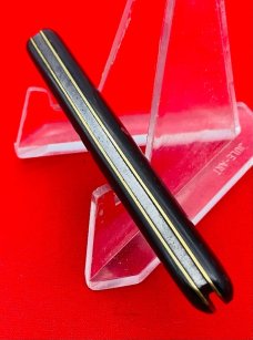  Vintage **RARE** AMERICAN SHEAR & KNIFE Equal End Shadow Pen Folding Pocket Knife c.1870-1914 Ebony
