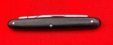  Vintage **RARE** AMERICAN SHEAR & KNIFE Equal End Shadow Pen Folding Pocket Knife c.1870-1914 Ebony