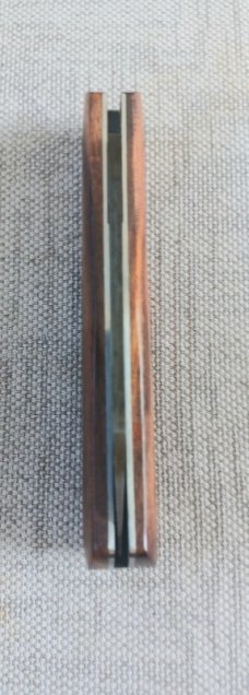LaRock Custom Native Knife, Desert  ironwood scales, screws no pins, 4" closed w/Hamon, W2, boxed