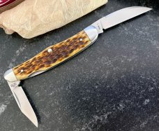 Tony Bose Case XX 2009 Norfolk Whittler, Beautiful Antique Jigged Bone Handle, Amazing Knife 