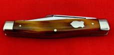 Vintage H BOKER & CO Premium Stockman Folding Pocket Knife c.1899-1920’s Synthetic Horn
