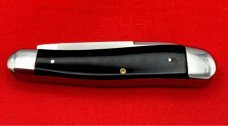 Vintage H BOKER & CO Salesman’s Sample Dogleg Jack Pocket Knife c.1869-1910 Slick Black