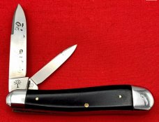Vintage H BOKER & CO Salesman’s Sample Dogleg Jack Pocket Knife c.1869-1910 Slick Black