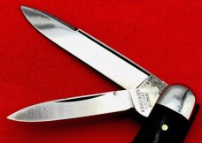 Vintage H BOKER & CO Salesman’s Sample Dogleg Jack Pocket Knife c.1869-1910 Slick Black