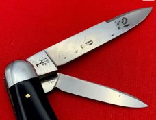 Vintage H BOKER & CO Salesman’s Sample Dogleg Jack Pocket Knife c.1869-1910 Slick Black
