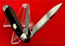 Vintage H BOKER & CO Salesman’s Sample Dogleg Jack Pocket Knife c.1869-1910 Slick Black