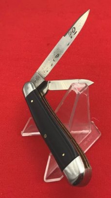Vintage H BOKER & CO Salesman’s Sample Dogleg Jack Pocket Knife c.1869-1910 Slick Black