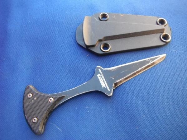 Discontinued Blackhawk! XSF Punch Dagger Fixed Blade Tactical Knife Neck Knife (3.85" Black)