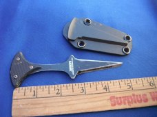 Discontinued Blackhawk! XSF Punch Dagger Fixed Blade Tactical Knife Neck Knife (3.85" Black)