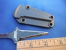 Discontinued Blackhawk! XSF Punch Dagger Fixed Blade Tactical Knife Neck Knife (3.85" Black)