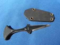 Discontinued Blackhawk! XSF Punch Dagger Fixed Blade Tactical Knife Neck Knife (3.85" Black)