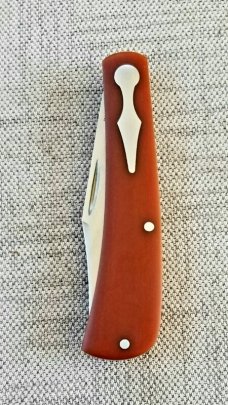 Jeffrey  Mitchell Trapper,Vintage Canvas Micarta..Keyhole pivot and shield.,CPM-154, 3.75".pouch/coa
