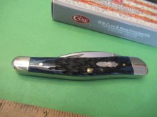 Case XX 2020 Blue Denim Bone Peach Seed Jig Seahorse Whittler Pattern # 6355 WH SS