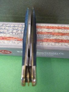 Case XX 2020 Blue Denim Bone Peach Seed Jig Seahorse Whittler Pattern # 6355 WH SS