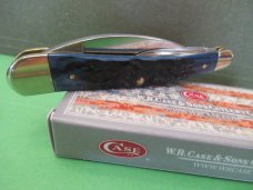 Case XX 2020 Blue Denim Bone Peach Seed Jig Seahorse Whittler Pattern # 6355 WH SS