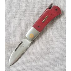 Vincenzo Balistreri Little Bad Boy Taillock ,red micarta/timascus lock button/shield,3.5",