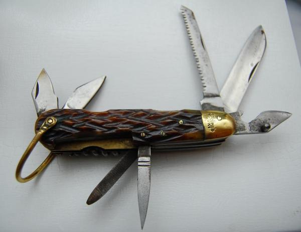 Japan Unofficial Scout With Brown Bone Covers 4 3/4