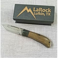 Tracy LaRock Custom Timberjack Black Linen/Brown Burlap Micarta 4.25" W2 w/Hamon ,NIB.
