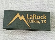 Tracy LaRock Custom Timberjack Black Linen/Brown Burlap Micarta 4.25" W2 w/Hamon ,NIB.