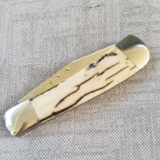 Steve Vanderkolff Mammoth Clip 4"cld..Smooth White Crackle.CPM-154. integral bolsters & caps..SALE