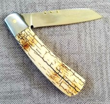 Steve Vanderkolff Mammoth Native, 4" dot system pulls.Smooth White Crackle. CPM-154 , SALE
