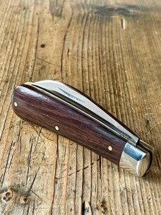 A Wright & Son "Peach" Swayback knife with Rosewood Scales and Curves Wharncliffe Blade