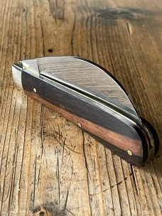 A Wright & Son Hawksbill Pruning Knife with Ebony Scales and Hawksbill Blade
