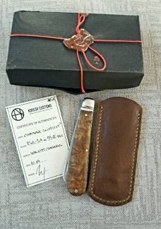 Kirilov Customs Walnut Lambsfoot..4" closed..Rwl34..worked spring & spine..coa/slip/box..