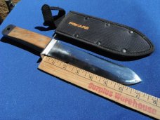 Fiskars Hori Hori 12" Garden Knife Planting Tool Stainless Steel w/ Sheath