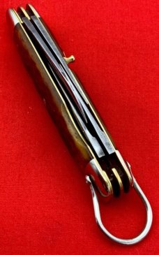 Vintage CATTARAUGUS No. D2589 Whitt-L-Kraft Official Boy Scout Pocket Knife Stag No Linerlock 1st Yr