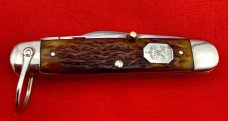 Vintage CATTARAUGUS No. D2589 Whitt-L-Kraft Official Boy Scout Pocket Knife Stag No Linerlock 1st Yr