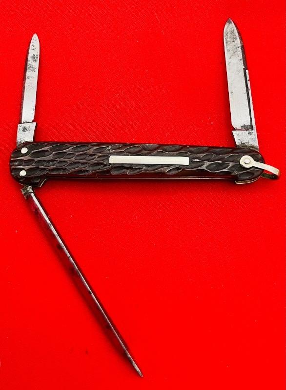 Vintage NEW YORK KNIFE CO Model No. 3038R 3-Blade Shadow Lobster Pen Pocket Knife c.1882-1931 Bone Vintage NEW YORK KNIFE CO Model No. 3038R 3-Blade Shadow Lobster Pen Pocket Knife c.1882-1931 Bone