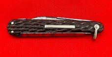 Vintage NEW YORK KNIFE CO Model No. 3038R 3-Blade Shadow Lobster Pen Pocket Knife c.1882-1931 Bone