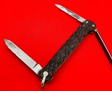 Vintage NEW YORK KNIFE CO Model No. 3038R 3-Blade Shadow Lobster Pen Pocket Knife c.1882-1931 Bone