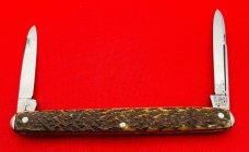 Vintage BOKERS CUTLERY GERMANY Equal End Pen Pocket Knife c1891-1944 Bone SALESMANS SAMPLE
