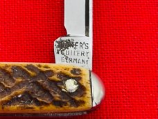 Vintage BOKER’S CUTLERY GERMANY Equal End Pen Pocket Knife c.1891-1944 Bone ***SALESMAN’S SAMPLE***