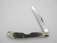 Queen Cutlery 11EO Slim Trapper 4 18 single blade jack circa 1961