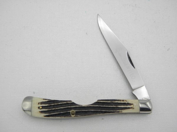 Queen Cutlery #11EO Slim Trapper: 4 1/8” single blade jack, circa 1961