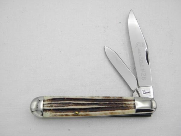 Queen Cutlery Co. #28 English Jack in Winterbottom Bone: 4 1/2” closed; 1958 - 1960