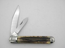 Queen Cutlery Co. #28 English Jack in Winterbottom Bone: 4 1/2” closed; 1958 - 1960