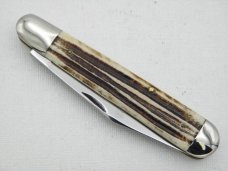 Queen Cutlery Co. #28 English Jack in Winterbottom Bone: 4 1/2” closed; 1958 - 1960
