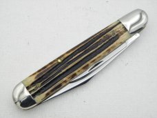 Queen Cutlery Co. #28 English Jack in Winterbottom Bone: 4 1/2” closed; 1958 - 1960
